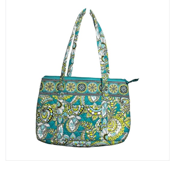 Vera Bradley retired pattern sherry peacock blue and orange purse - Picture 2 of 6